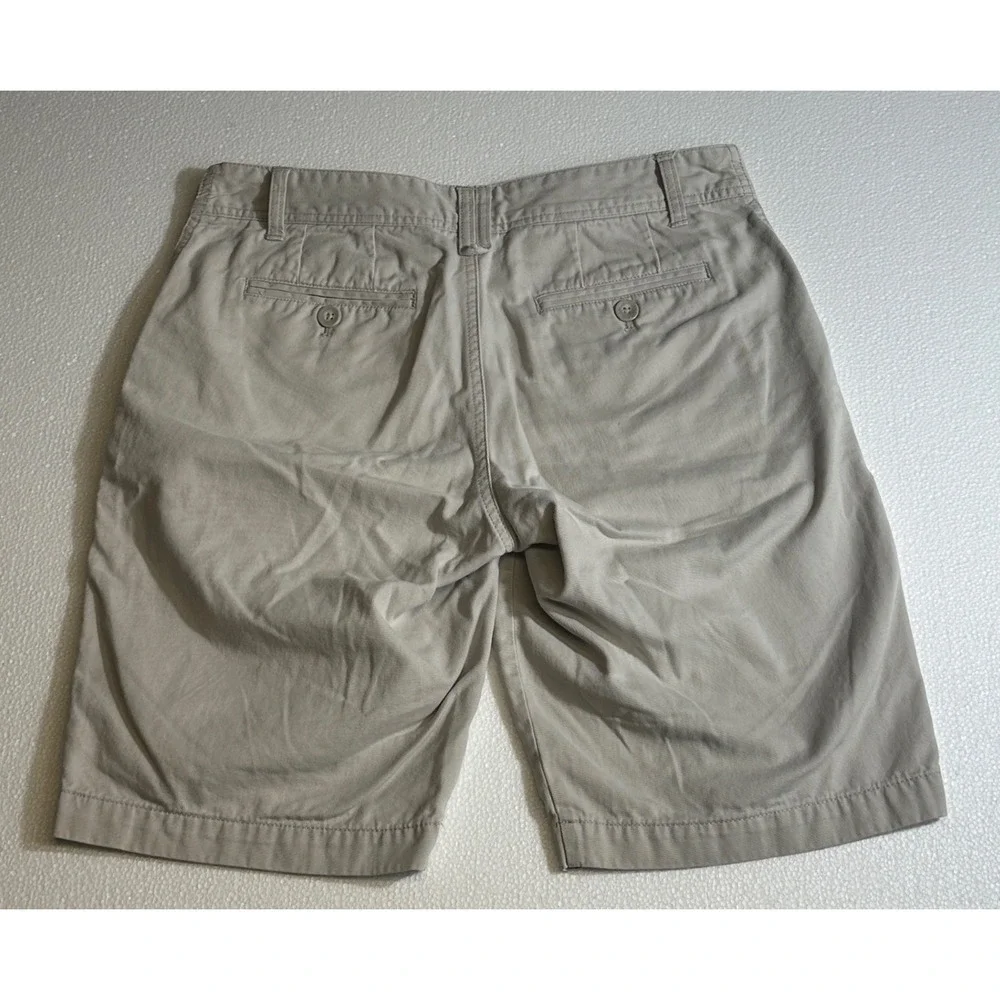 Eddie Bauer Women Khaki Chino Shorts‎ Size 6 Flat Front Casual Summer Legendary